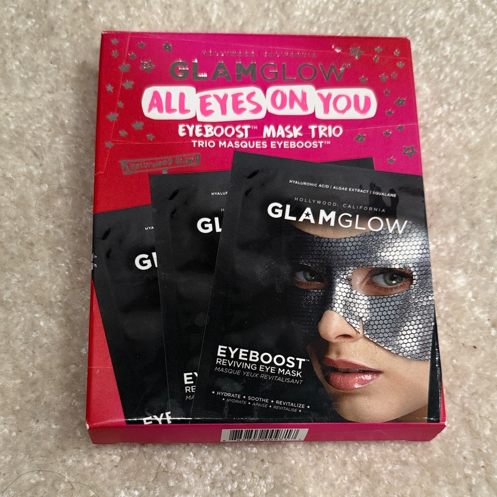 GLAMGLOW All Eyes On You Eyeboost Mask Trio - Pink and Black